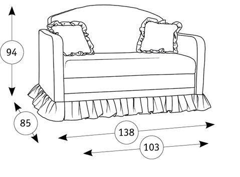 Детский диван Джульетта (120) арт. 10104