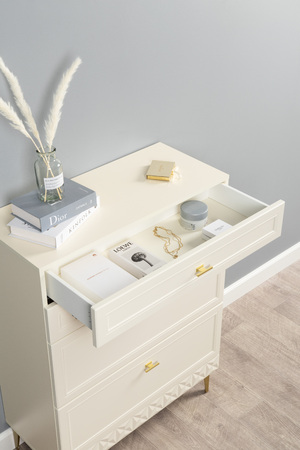 Гостиная Марион композиция 1 слоновая кость С341 PE, слоновая кость 6898 ПВХ, белый PE шагрень (собирается на любую сторону)