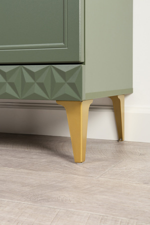 Тумба Марион 16.167 дымчатый зеленый K521, олива шагрень AG 1050 ПВХ, белый PE шагрень