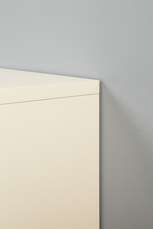 Гостиная Марион композиция 1 слоновая кость С341 PE, слоновая кость 6898 ПВХ, белый PE шагрень (собирается на любую сторону)