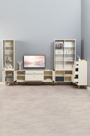 Тумба Марион 16.167 слоновая кость С341 PE, слоновая кость 6898 ПВХ, белый PE шагрень