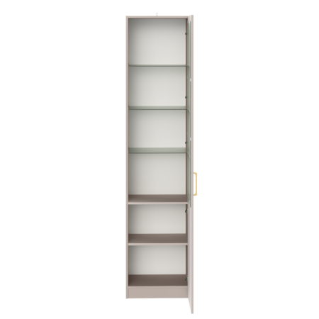 Гостиная Ричфорд композиция 2 без карнизов, кашемир 5981 BS, моно керамика D166-2 ПВХ, белый PE шагрень (собирается на любую сторону)